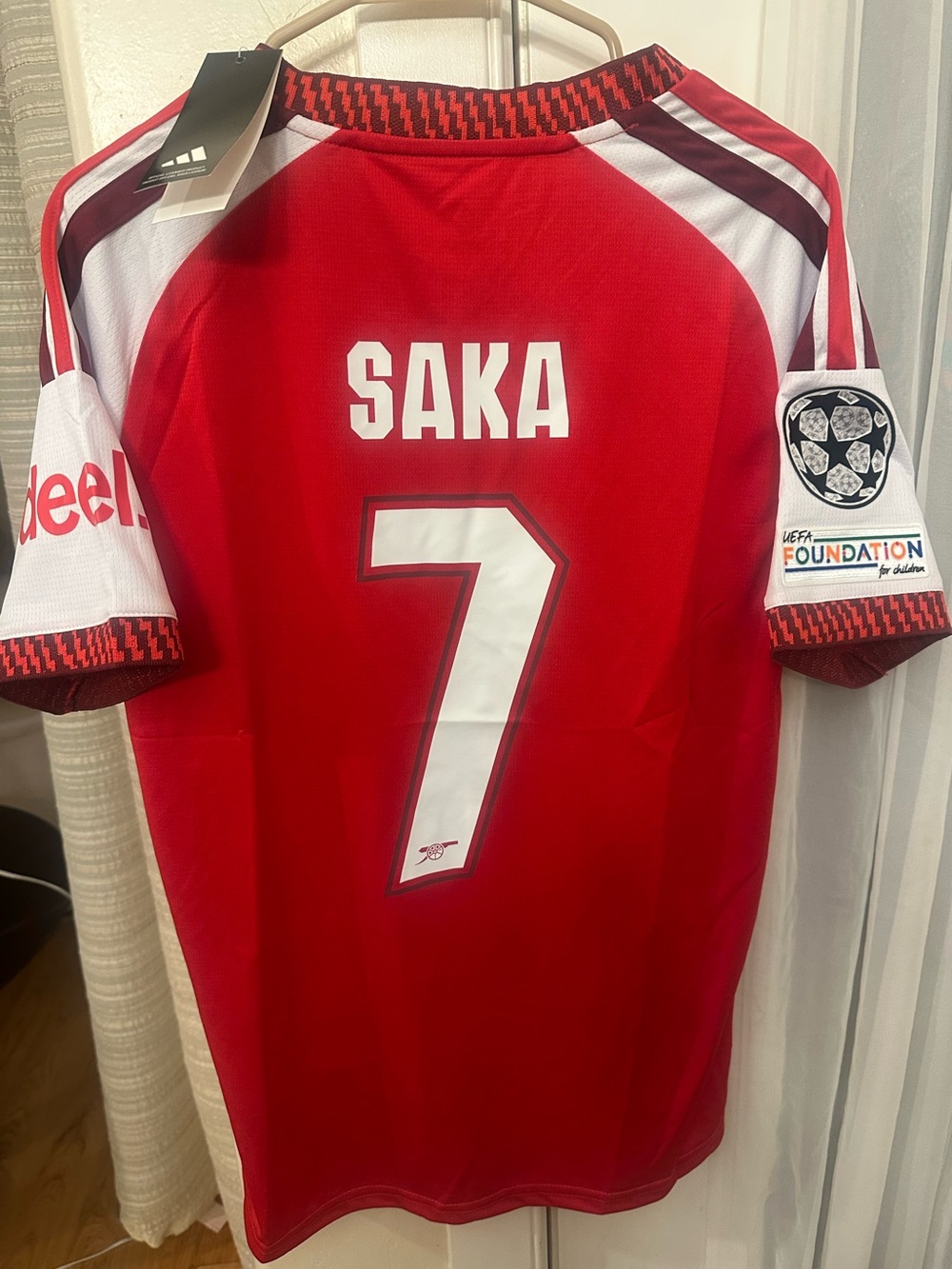 Adidas Arsenal Men's Soccer Jersey - Bukayo Saka #7